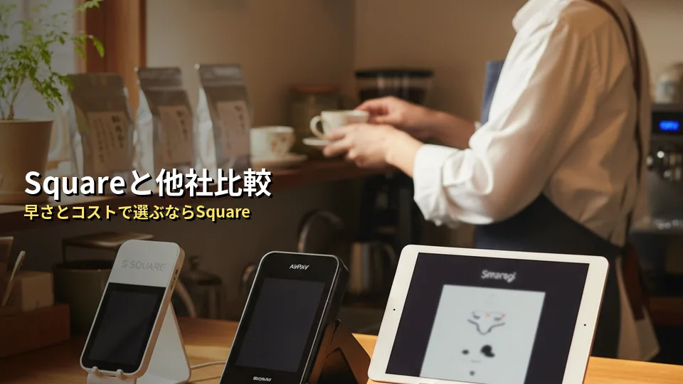 Squareと主要他社(Airペイ・スマレジ等)の比較表