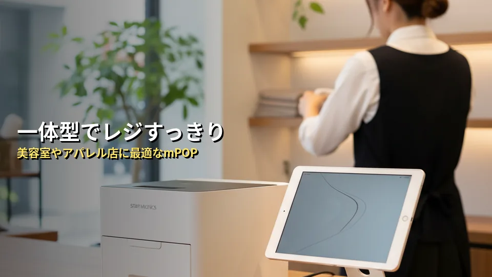 ② レジ周りをすっきりさせる「mPOP(スター精密)」