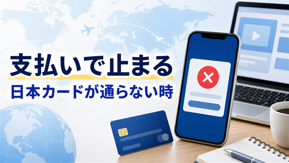 海外サブスクで日本のカードが通らない時の支払いエラー