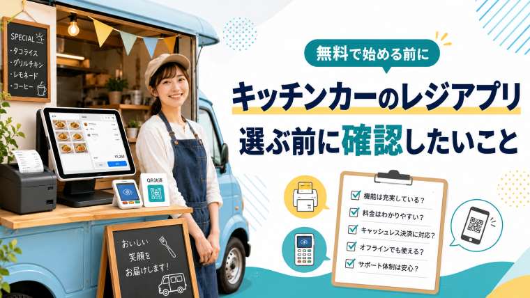 キッチンカーレジアプリを選ぶ前に確認したいこと
